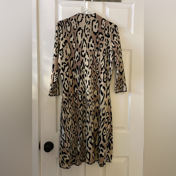 Nanette Lepore leopard print mock neck sweater dress - Picture 4 of 7
